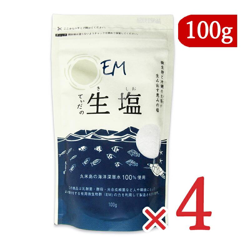 EM生活 EMてぃだの生塩 きしお 100g×4袋 チャック付 爆買 : にっぽん 
