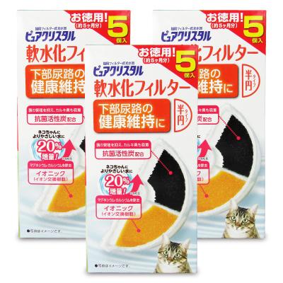 Gex ジェックス ピュアクリスタル 軟水化フィルター 半円タイプ 3箱 猫用 年末年始大決算 5個