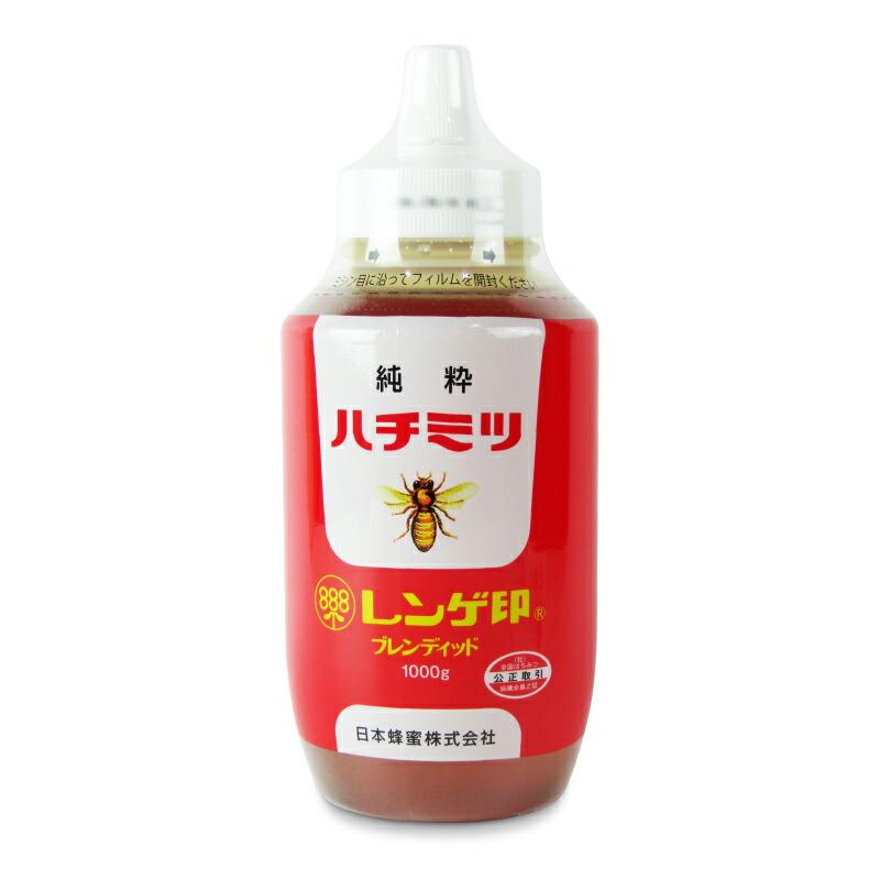 日本蜂蜜 レンゲ印 純粋ハチミツ(ブレンド)1kg : にっぽん津々浦々