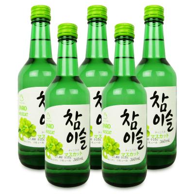JINRO（眞露） (真露) チャミスル マスカット 360ml × 5本 : にっぽん
