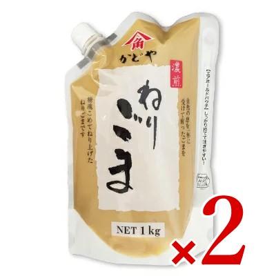 かどや製油 ねりごま （白） 濃煎 1kg × 2個｜tsutsu-uraura