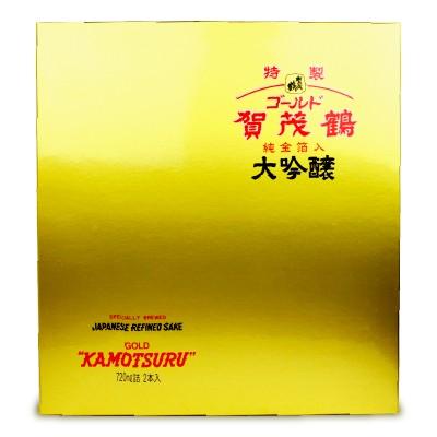 賀茂鶴酒造  大吟醸・純金箔入 特製ゴールド賀茂鶴720ml詰 2本化粧箱入 GK-B2
