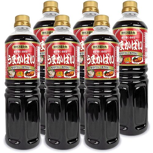 醤油 だし醤油 万能たれ しょうゆ クルメキッコー 時短 うまかばい 1L×6本（Yahoo!・にっぽん津々浦々）