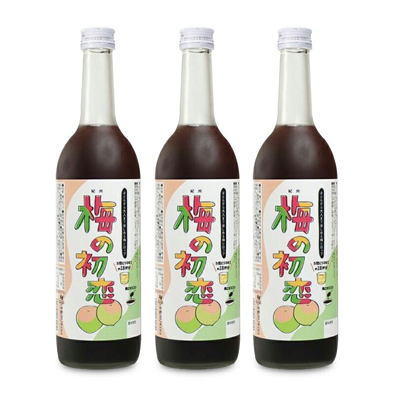 中野BC ジュース 野菜ジュース 梅ジュース 梅 梅の初恋 瓶 720ml×3本