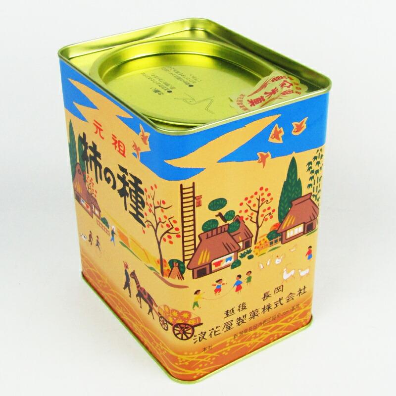 浪花屋製菓 柿の種進物縦缶 KT05 170g × 4個 : にっぽん津々浦々