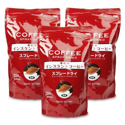 コーヒー インスタントコーヒー セイコー珈琲 業務用インスタントコーヒースプレードライ 200g × 3袋｜tsutsu-uraura