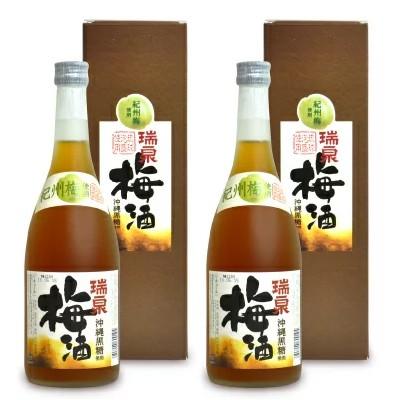 瑞泉酒造 L 瑞泉 沖縄黒糖入り梅酒 720ml 箱入 × 2本 : にっぽん