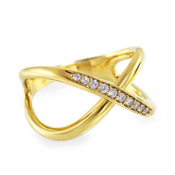 匿名配送 K18イエローゴールドダイヤモンドリング 【TMF1574228257】(57200円)