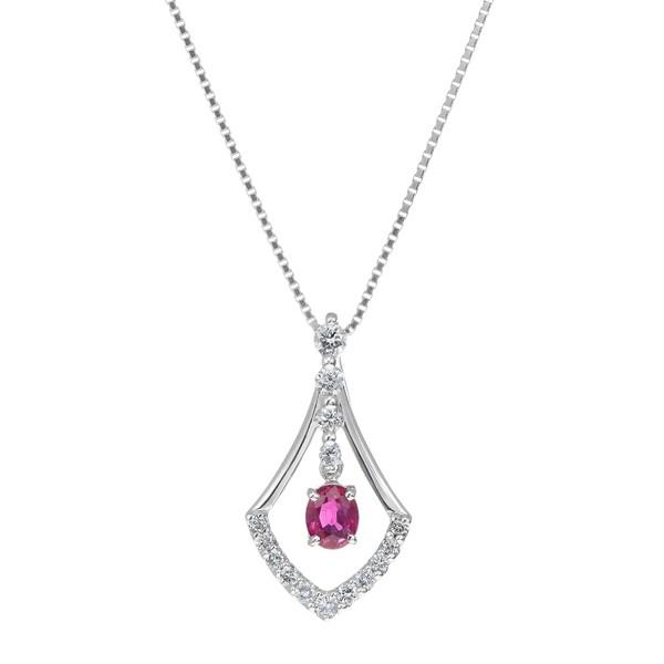 プラチナルビーネックレス