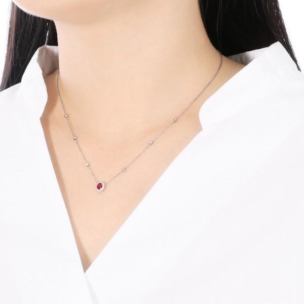 ジュエリーツツミ プラチナ鑑別書付ルビーネックレス : ジュエリー