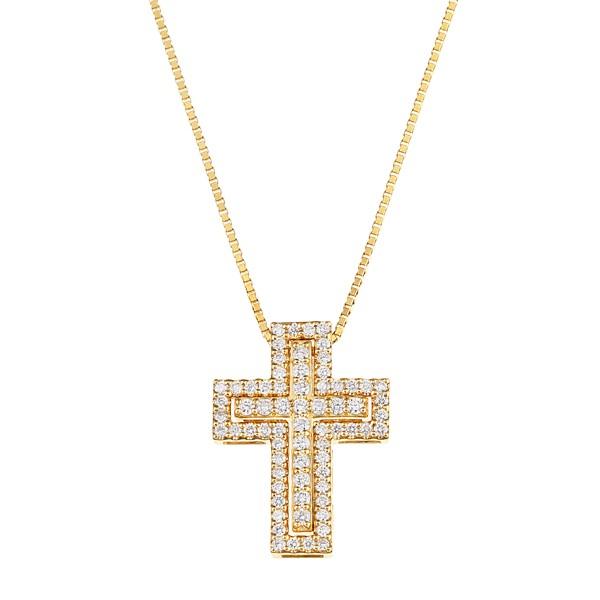 ジュエリーツツミk18チェーン ダイヤモンド　プチネックレス ジュエリーツツミ K18イエローゴールドダイヤモンドネックレス