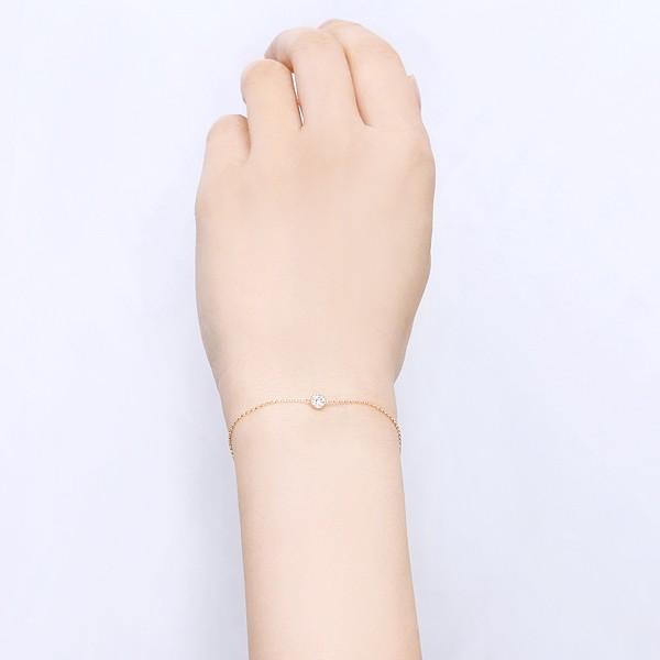 K18イエローゴールドダイヤモンドブレスレット 