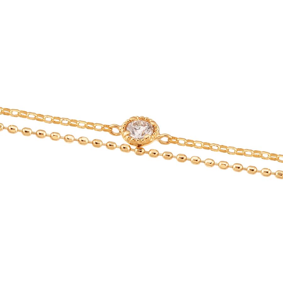 K18イエローゴールドダイヤモンドブレスレット　TSUTSUMI ジュエリーツツミ K18イエローゴールドダイヤモンドブレスレット