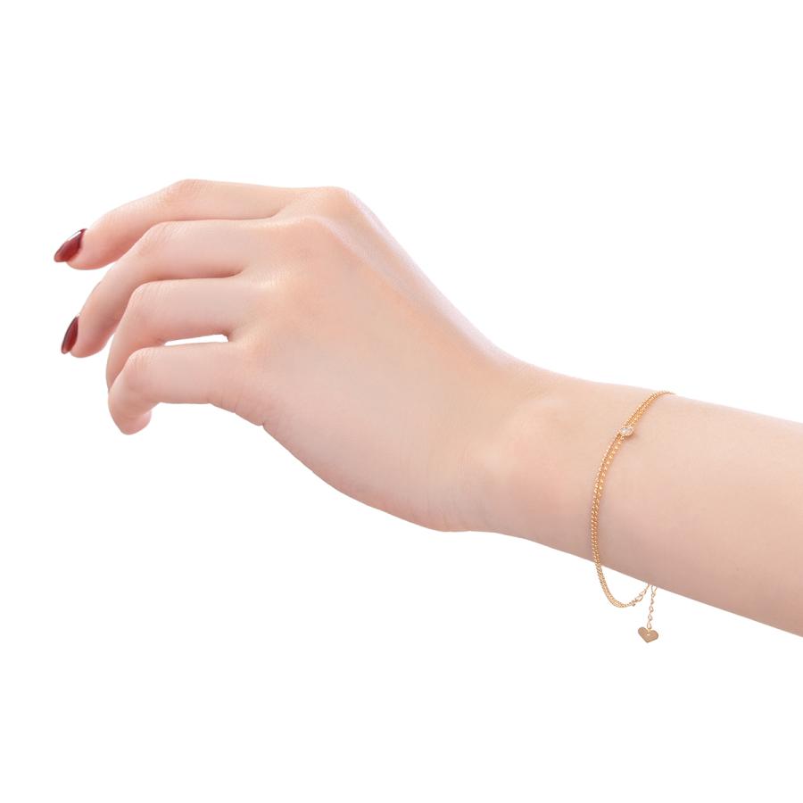 ジュエリーツツミ K18イエローゴールドダイヤモンドブレスレット