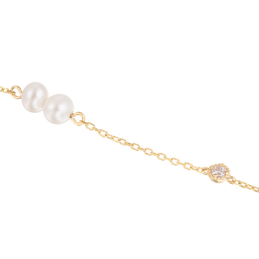 k10パールブレスレット　tsutsumi K10イエローゴールド淡水パールブレスレット（8.5mm）(RBL335