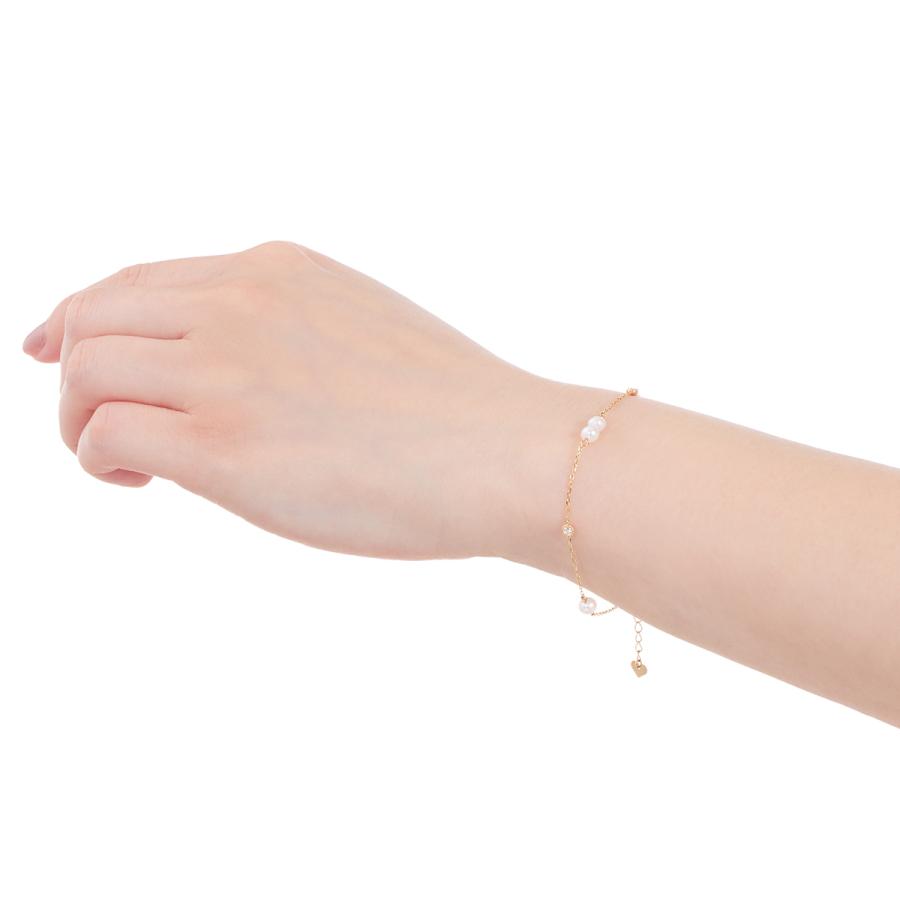 ジュエリーツツミ K10イエローゴールド淡水パールブレスレット