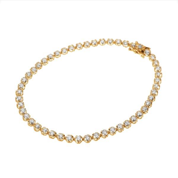 K18イエローゴールドダイヤモンドブレスレット