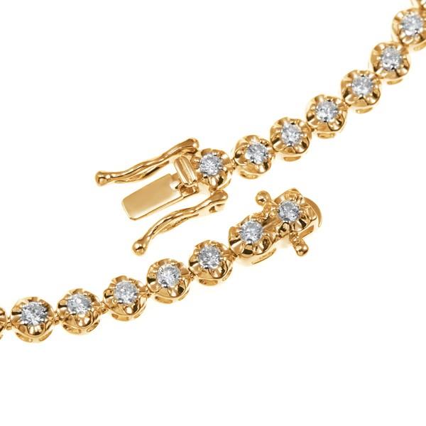 ジュエリーツツミ K18イエローゴールドダイヤモンドブレスレット