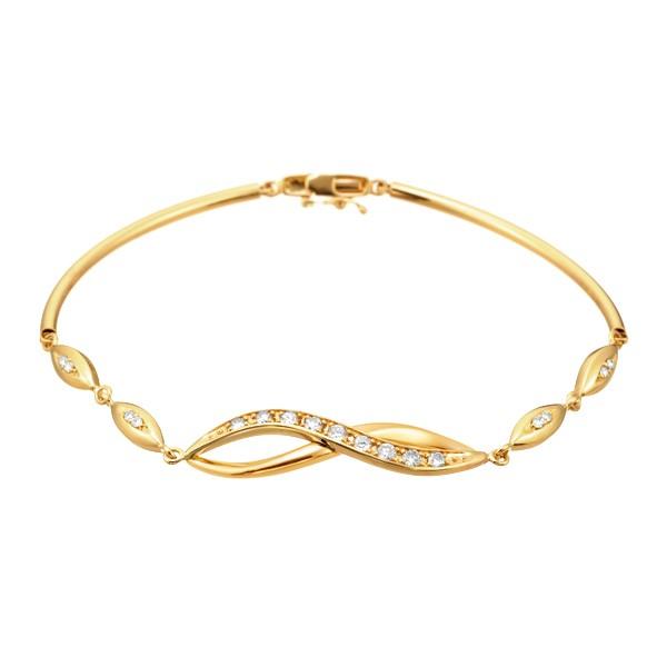 K18イエローゴールドダイヤモンドブレスレット