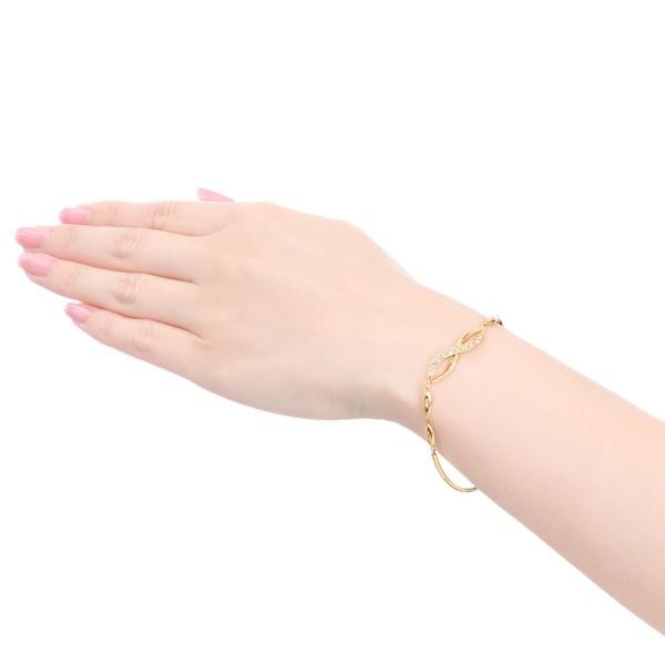 現品発送 K18イエローゴールドダイヤモンドブレスレット 【IQY1332021392】(48400円)