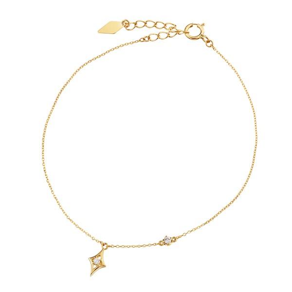 K18イエローゴールドダイヤモンドブレスレット