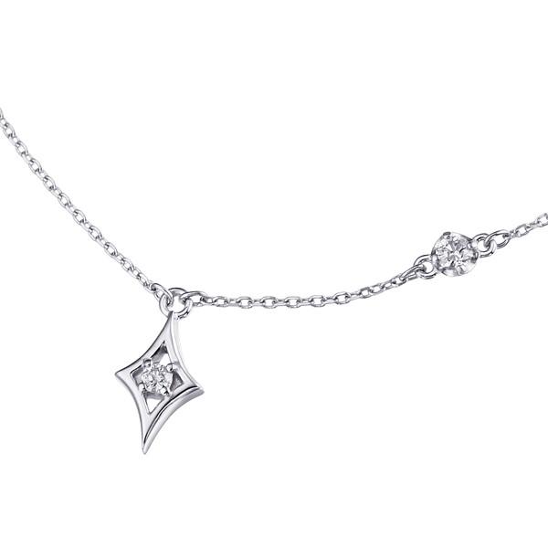 ジュエリーツツミ K18ホワイトゴールドダイヤモンドブレスレット