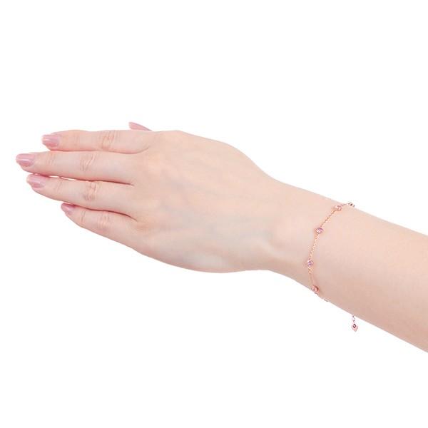 ジュエリーツツミ K10ピンクゴールドピンクサファイアブレスレット