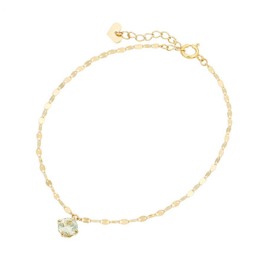 ジュエリーツツミ K10イエローゴールドグリーンアメシストブレスレット