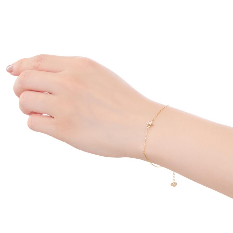 美品】TSUTSUMI 蝶モチーフ 10金 YG ブレスレット ツツミ TSUTSUMI 蝶