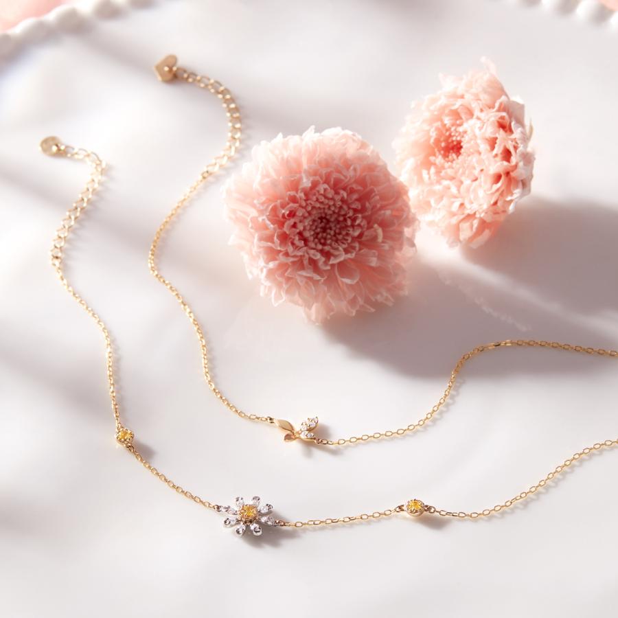 ジュエリーツツミ K10イエローゴールドダイヤモンドブレスレット