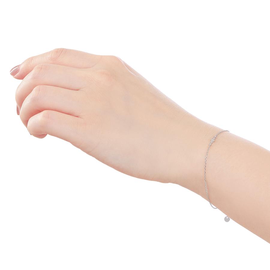 ジュエリーツツミ K10ホワイトゴールドダイヤモンドブレスレット