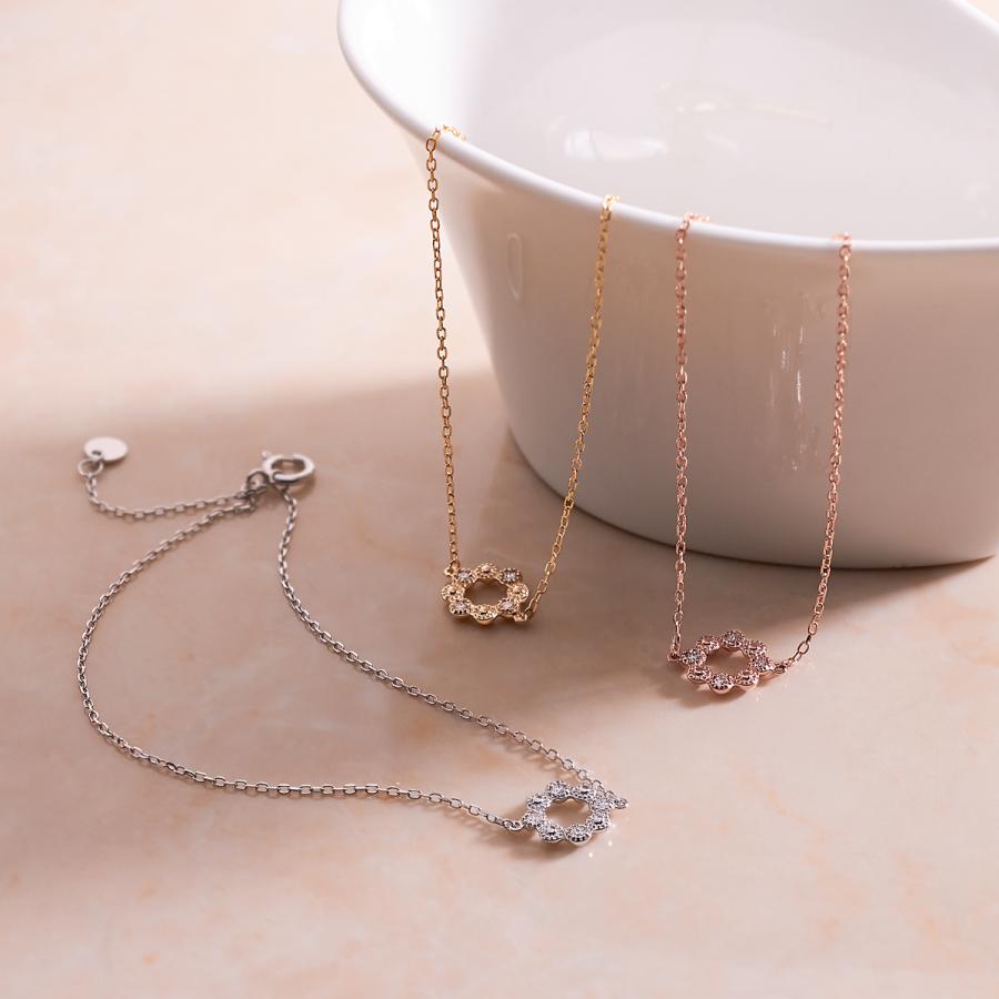 ジュエリーツツミ K10イエローゴールドダイヤモンドブレスレット