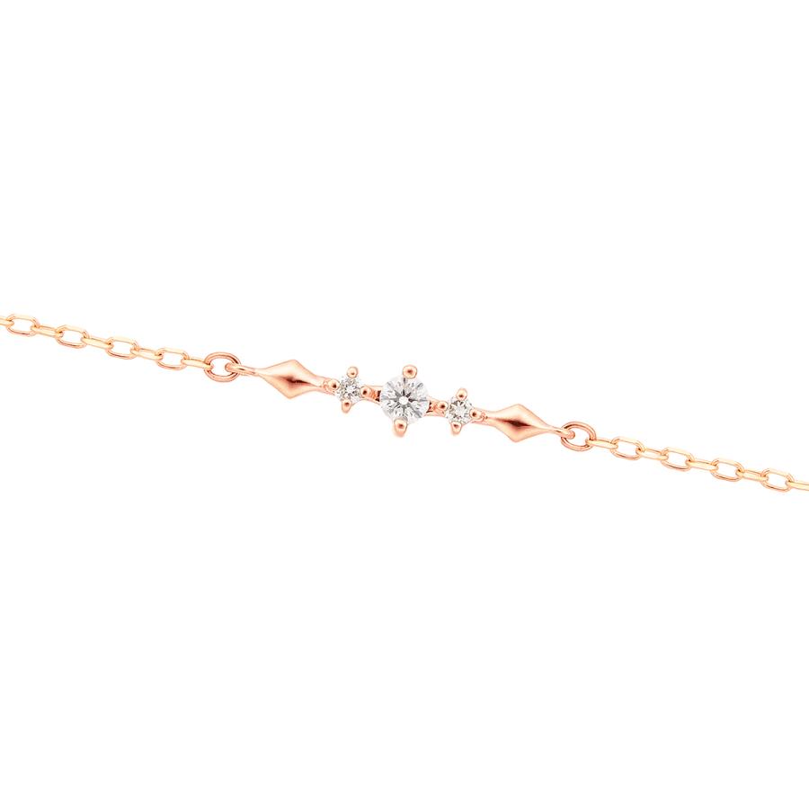 ジュエリーツツミ K10ピンクゴールドダイヤモンドブレスレット