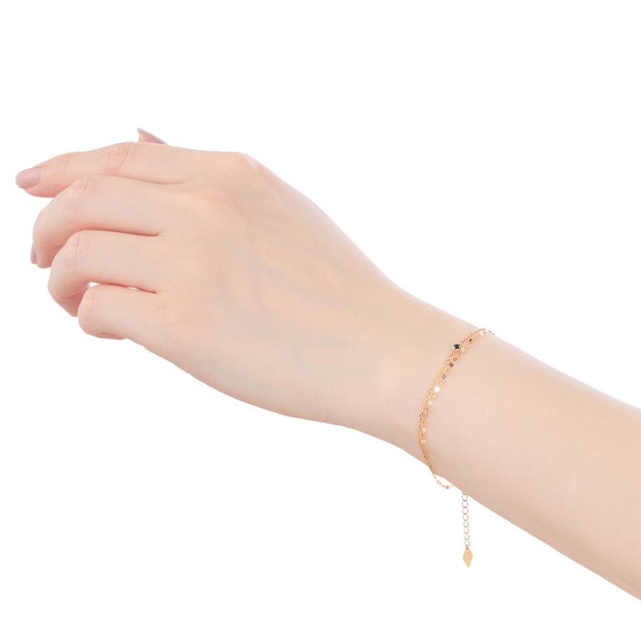 ジュエリーツツミ K10イエローゴールドサファイアブレスレット