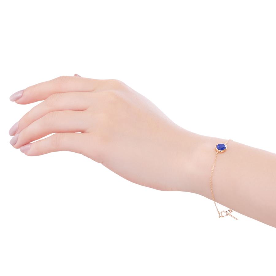 ジュエリーツツミ K10イエローゴールドラピスラズリブレスレット