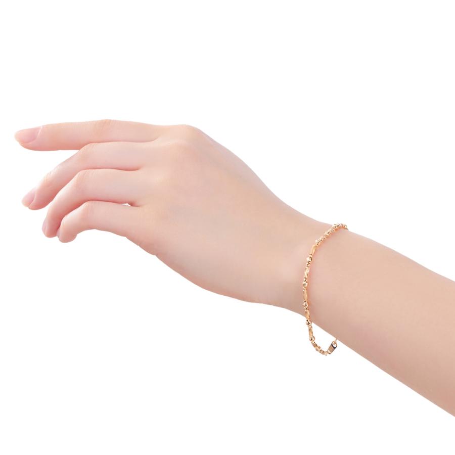 新品未使用 K18 イエローゴールド　ブレスレット K18 ボックス ブレスレット 幅3.6mm 15cm~20cm イエローゴールド ユニ