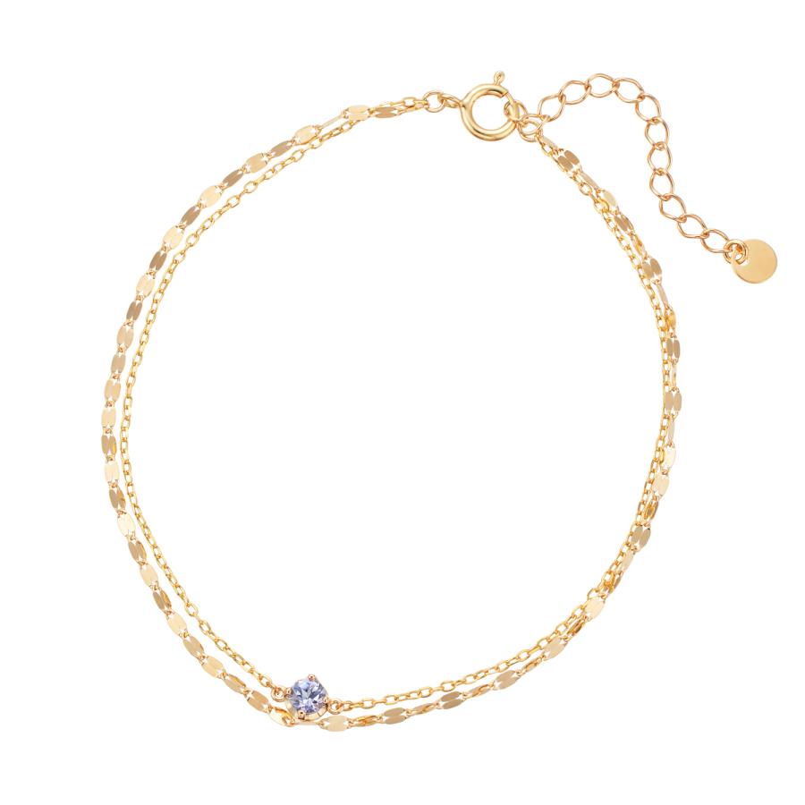 ジュエリーツツミ K10イエローゴールドタンザナイトブレスレット