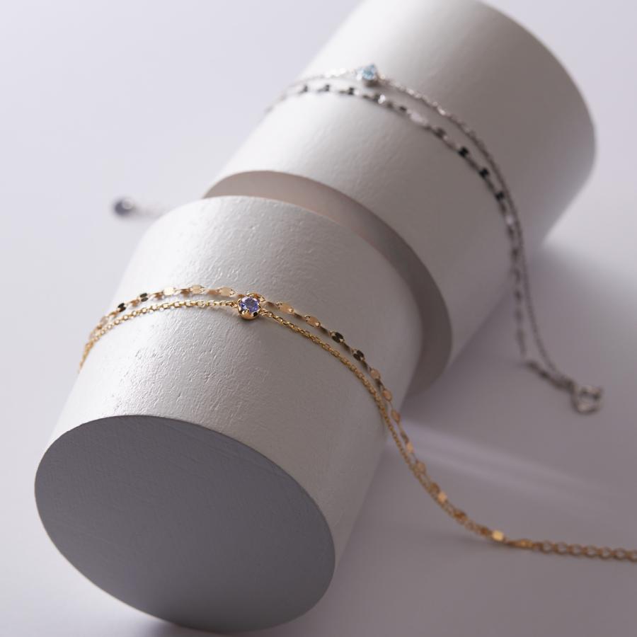 ジュエリーツツミ K10イエローゴールドタンザナイトブレスレット