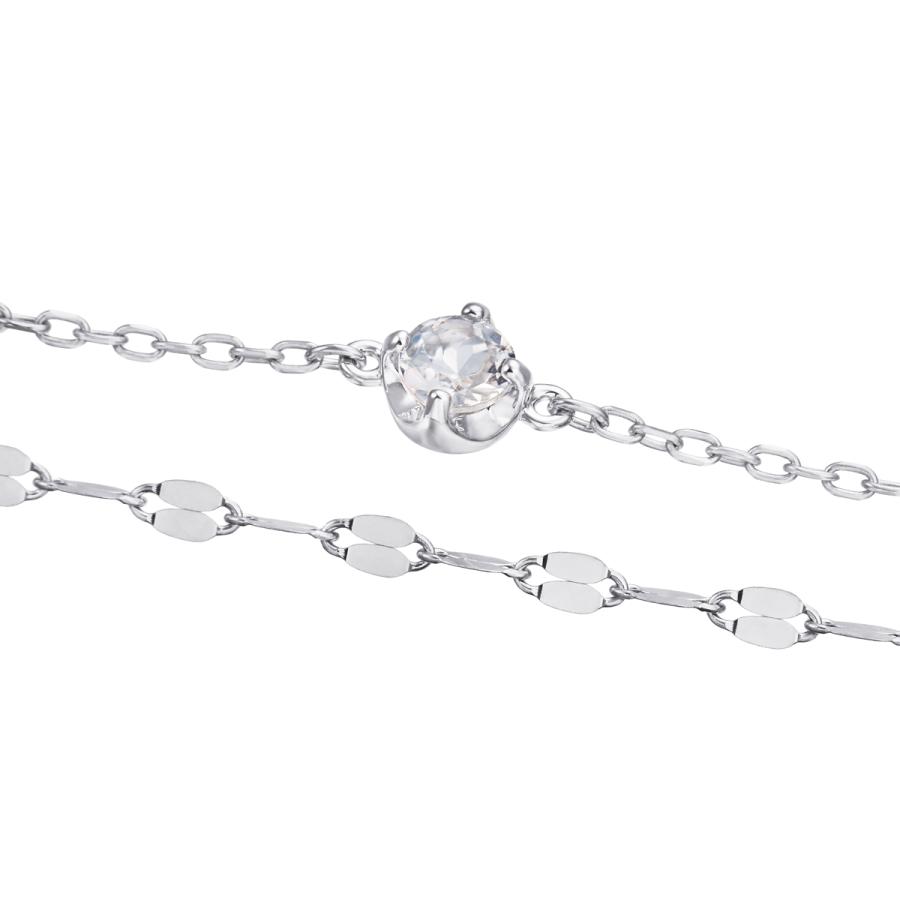 K10ホワイトゴールドアクアマリンブレスレットの画像