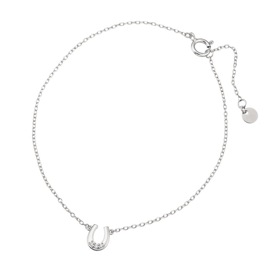 ジュエリーツツミ K10ホワイトゴールドダイヤモンドブレスレット