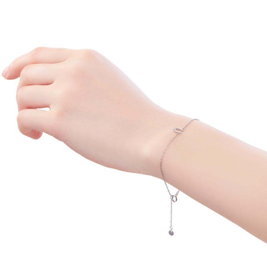 ジュエリーツツミ K10ホワイトゴールドダイヤモンドブレスレット
