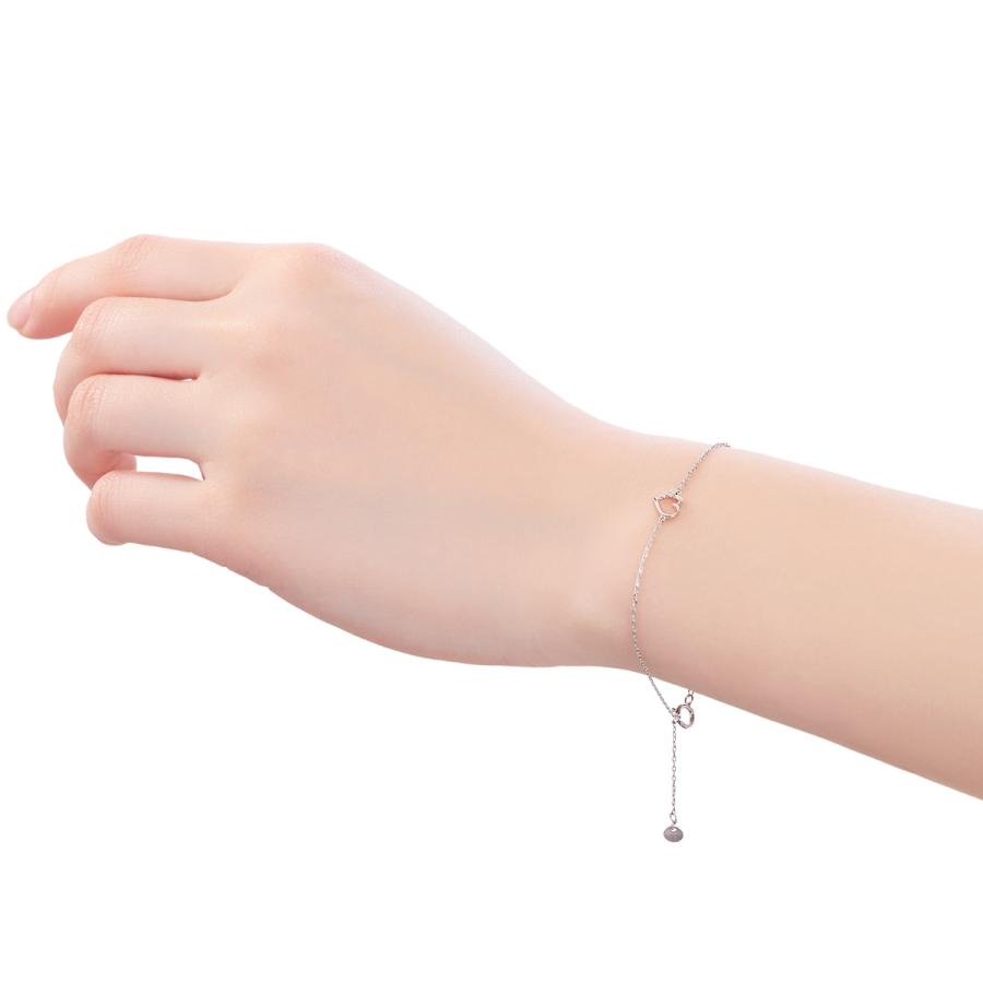 ジュエリーツツミ K10ホワイトゴールドダイヤモンドブレスレット