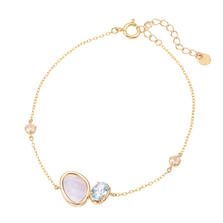 ジュエリーツツミ K10イエローゴールドシェルブレスレット