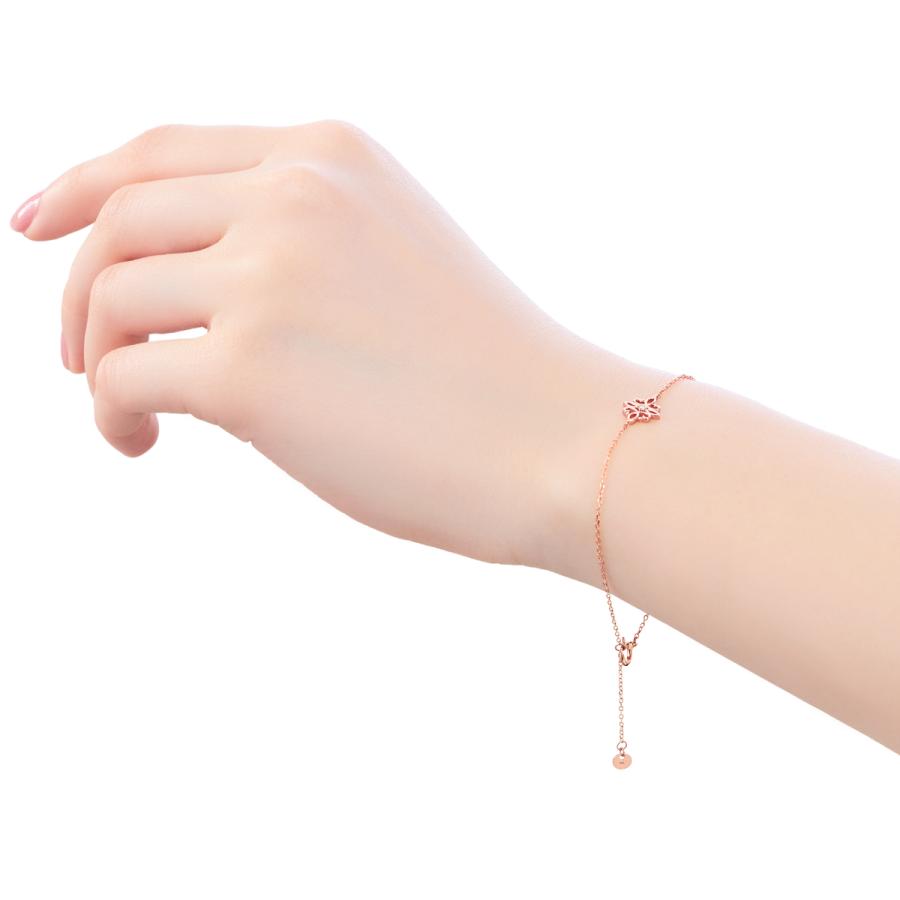 ジュエリーツツミ K10ピンクゴールドダイヤモンドブレスレット