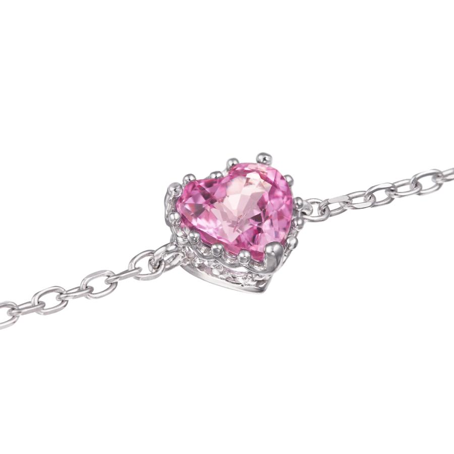 ジュエリーツツミ K10ホワイトゴールドピンクサファイアブレスレット ジュエリーツツミ K10ホワイトゴールドピンクサファイア