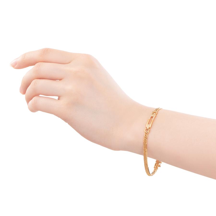 ジュエリーツツミ K18イエローゴールドダイヤモンドブレスレット