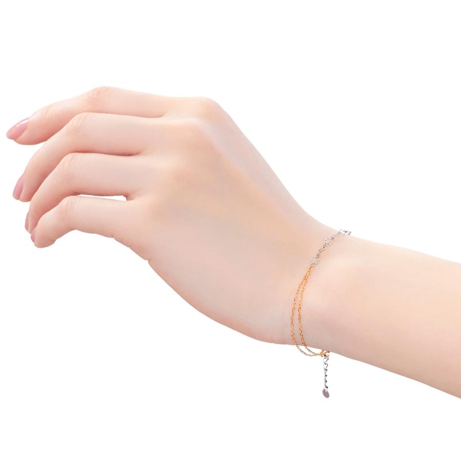 プラチナ/K18イエローゴールドブレスレットの画像