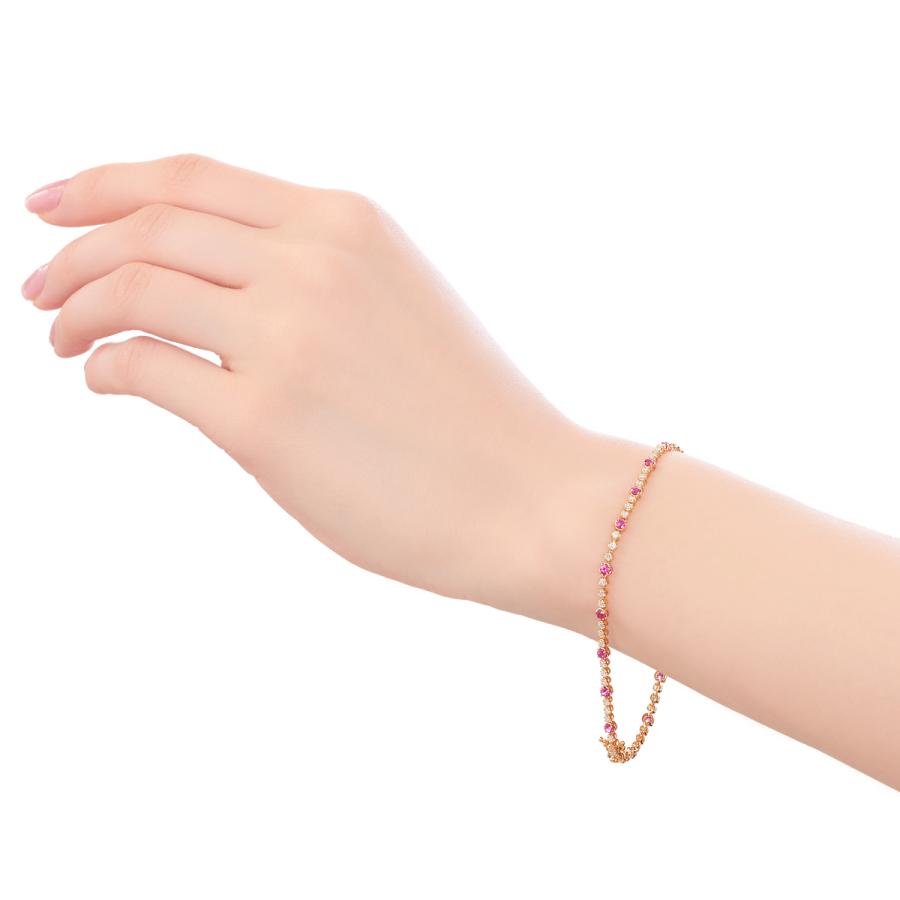 ジュエリーツツミ K18イエローゴールドルビーブレスレット 