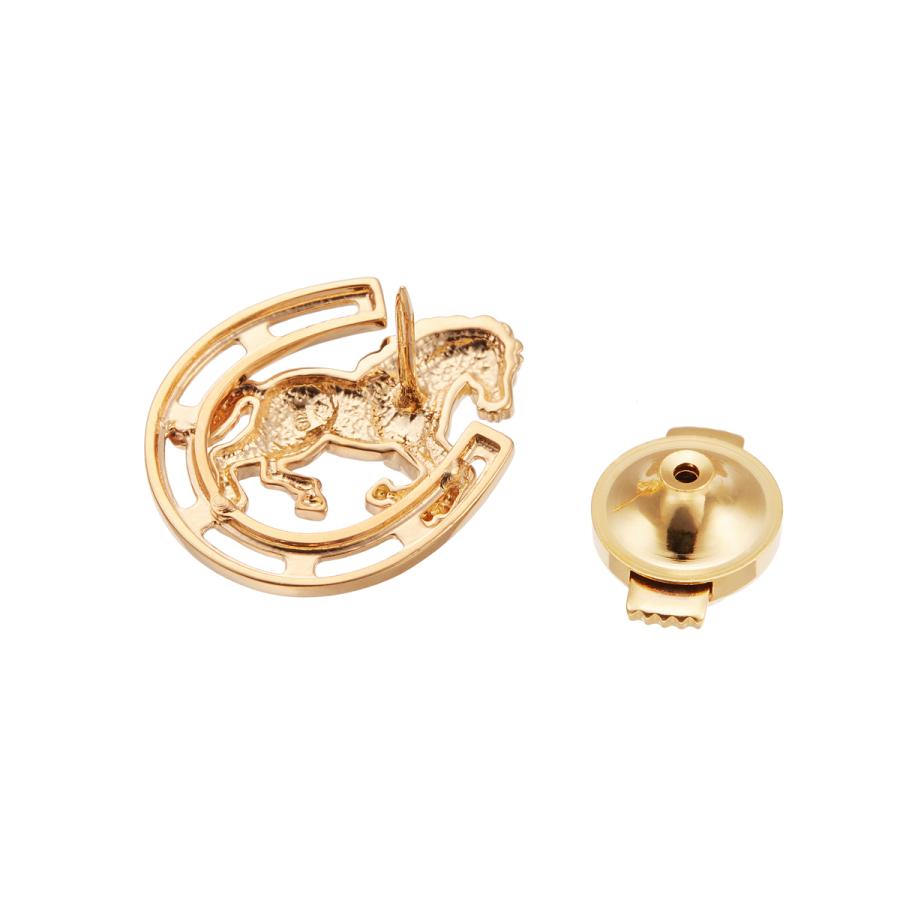 ツツミ 流線型 ゴールドブローチ K18 ジュエリーツツミ K18イエローゴールドブローチ : ジュエリーツツミ