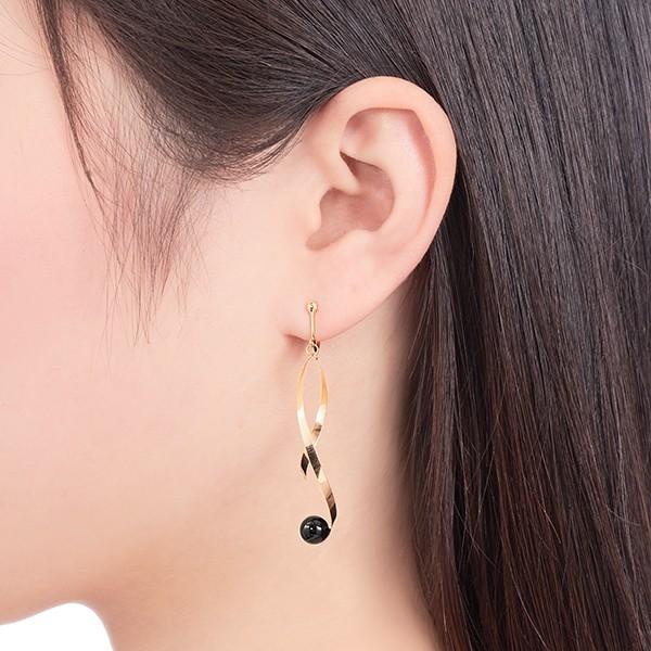 K10イエローゴールドオニキスイヤリング :RER227:ジュエリーツツミ